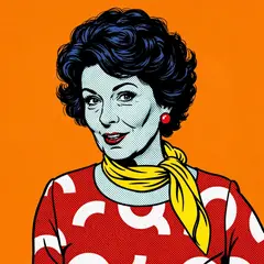 Imagen 4 Fast — A portrait in the style of pop art, bold primary c