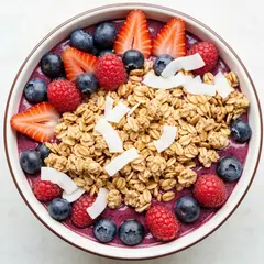 Imagen 4 Fast — A colorful acai bowl topped with fresh berries, gr
