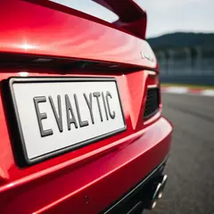 Imagen 4 Fast — A license plate reading EVALYTIC on the back of a 