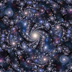 Imagen 4 Ultra — A fractal pattern made of galaxies and nebulae, co