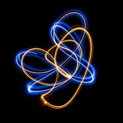 Imagen 4 Ultra — Intertwining ribbons of light in blue and gold aga