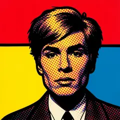 Imagen 4 Ultra — A portrait in the style of pop art, bold primary c