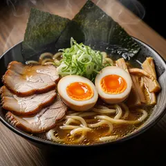 Imagen 4 Ultra — A steaming bowl of ramen with chashu pork, soft-bo