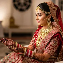 Imagen 4 Ultra — An Indian bride in traditional red and gold leheng