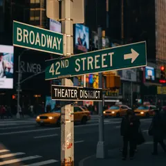 Imagen 4 — A street sign at the intersection of BROADWAY and 