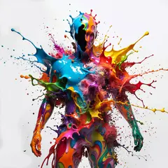 ImagineArt 1.5 — An explosion of colorful paint splashes forming a 