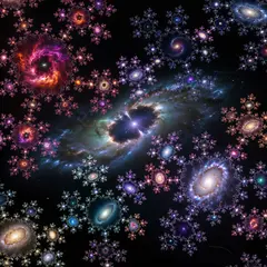 ImagineArt 1.5 — A fractal pattern made of galaxies and nebulae, co