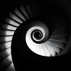 ImagineArt 1.5 — A spiral staircase viewed from directly above, geo