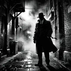 ImagineArt 1.5 — A noir detective in a foggy alley, graphic novel s