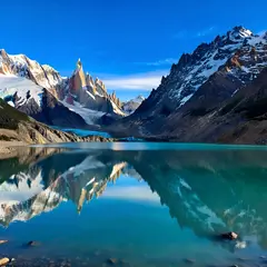 ImagineArt 1.5 — A turquoise glacial lake surrounded by snow-capped