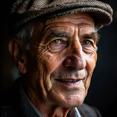 ImagineArt 1.5 — An elderly man with a weathered face and kind smil