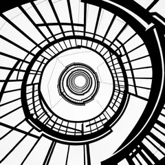 Luma Photon — A spiral staircase viewed from directly above, geo