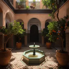 Luma Photon — A traditional riad courtyard with intricate zellig