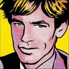 Luma Photon — A portrait in the style of pop art, bold primary c