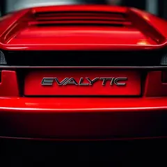 Luma Photon — A license plate reading EVALYTIC on the back of a 