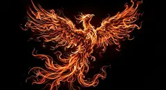 Gemini 3.1 Flash Image — Smoke tendrils forming the shape of a phoenix, bac