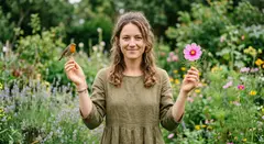 Gemini 3.1 Flash Image — A bird perched on the left hand of a person, the r