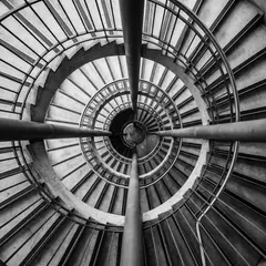Gemini 3 Pro Image — A spiral staircase viewed from directly above, geo