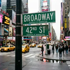Gemini 3 Pro Image — A street sign at the intersection of BROADWAY and 