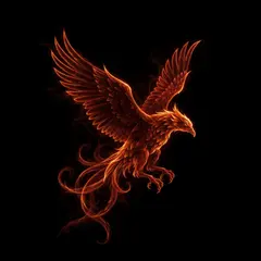 Gemini 2.5 Flash Image — Smoke tendrils forming the shape of a phoenix, bac