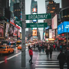 Gemini 2.5 Flash Image — A street sign at the intersection of BROADWAY and 