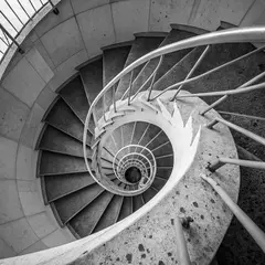 Recraft V3 — A spiral staircase viewed from directly above, geo
