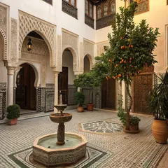 Recraft V3 — A traditional riad courtyard with intricate zellig
