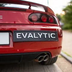 Recraft V3 — A license plate reading EVALYTIC on the back of a 