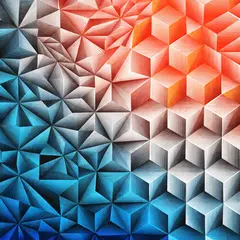 Recraft V4 — Geometric tessellation pattern transitioning from 