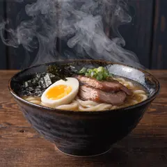 Recraft V4 — A steaming bowl of ramen with chashu pork, soft-bo