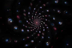 Reve v1.0 — A fractal pattern made of galaxies and nebulae, co