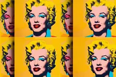 Reve v1.0 — A portrait in the style of pop art, bold primary c