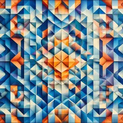 SD 3.5 Large — Geometric tessellation pattern transitioning from 
