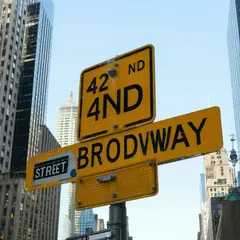 SD 3.5 Large — A street sign at the intersection of BROADWAY and 
