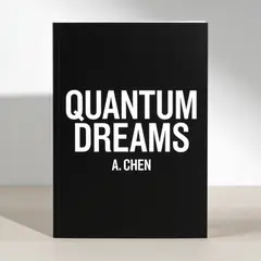 Seedream v4.5 — A book cover with the title QUANTUM DREAMS by A. C