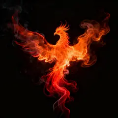 Seedream v4 — Smoke tendrils forming the shape of a phoenix, bac