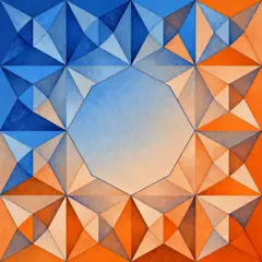 Seedream v4 — Geometric tessellation pattern transitioning from 