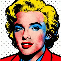 Seedream v4 — A portrait in the style of pop art, bold primary c