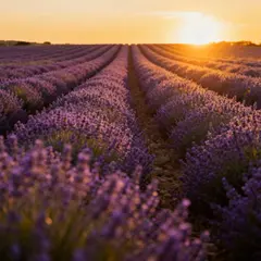 Seedream v4 — A field of lavender stretching to the horizon in P