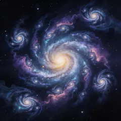 Seedream v5 Lite — A fractal pattern made of galaxies and nebulae, co