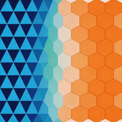 Seedream v5 Lite — Geometric tessellation pattern transitioning from 