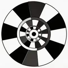 Seedream v5 Lite — A spiral staircase viewed from directly above, geo