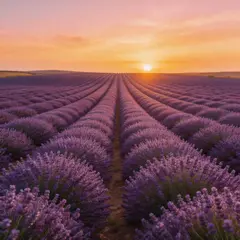 Seedream v5 Lite — A field of lavender stretching to the horizon in P