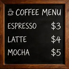 Seedream v5 Lite — A hand-lettered chalkboard menu outside a coffee s