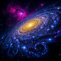 Wan 2.6 T2I — A fractal pattern made of galaxies and nebulae, co