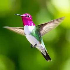 Wan 2.6 T2I — A hummingbird hovering next to a bright red flower