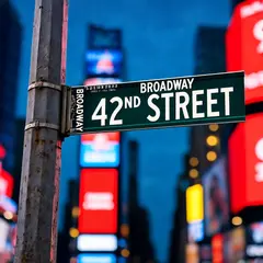 Wan 2.6 T2I — A street sign at the intersection of BROADWAY and 