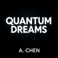 Wan 2.6 T2I — A book cover with the title QUANTUM DREAMS by A. C