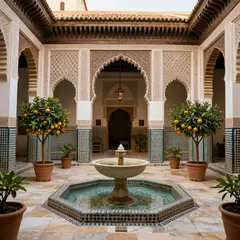 Z-Image Turbo — A traditional riad courtyard with intricate zellig