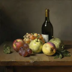 Z-Image Turbo — A still life of fruit and wine on a table, Dutch G